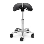 Sadelstol Lanab Group Polo Split Höj- & Sänkbar Tvådelad Stol i Svart Konstläder