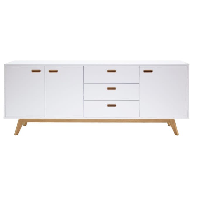 Sideboard Tenzo Bess 3 Dörrar 3 Lådor Vit/Ek