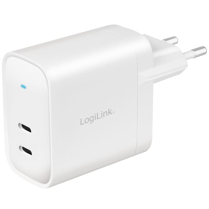USB-laddare LogiLink 2 x USB-C PD 40W GaN