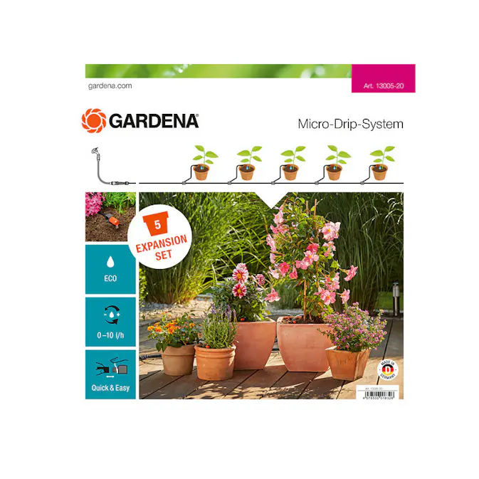 Påbyggnadspaket Gardena Micro-Drip-System M för Blomkrukor 2022