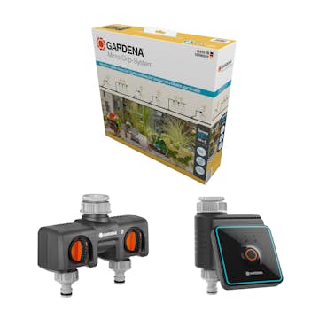Micro-Drip Gardena Premiumpaket För Terrass med Vattenfördelare & Bevattningsdator