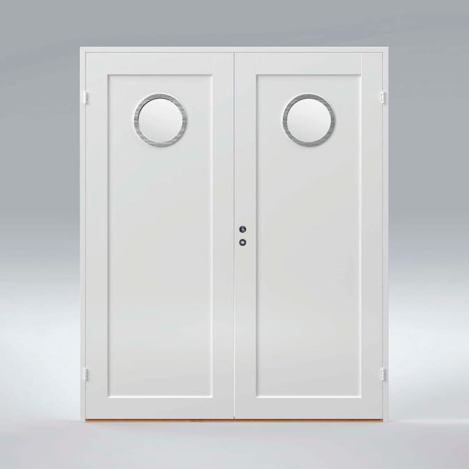 Parinnerdörr Br. Johansson Contur Aluring Runt Frostat Glas