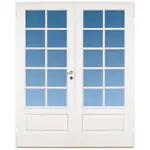 Parinnerdörr Diplomat Formpressad SP10 Vit Klarglas