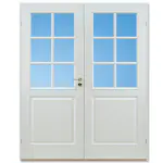 Parinnerdörr Diplomat Formpressad SP6 Vit Klarglas