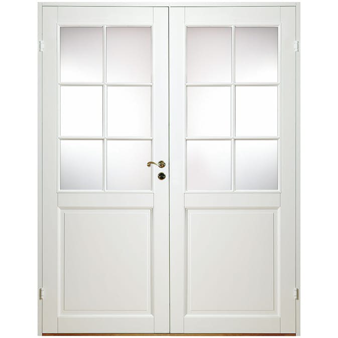 Parinnerdörr Sveadörren Massiv SP6 Vit Klarglas