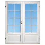 Parinnerdörr Diplomat Massiv SP8 Vit Klarglas