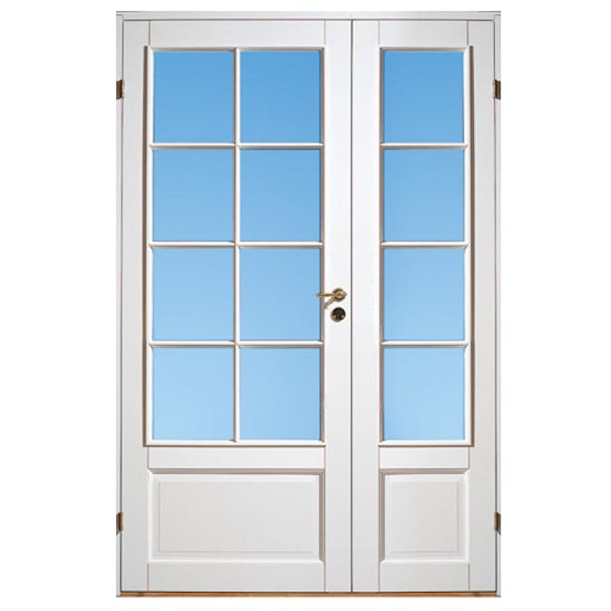 Parinnerdörr Sveadörren Massiv SP8 Vit Klarglas