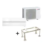 Luftvärmepump Mitsubishi Electric Hero 2.0 LN25 6,3kW Värme SCOP 5,2 Paket med Markstativ