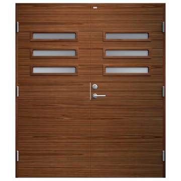 Parytterdörr Diplomat Ingela Klarglas Träfanér