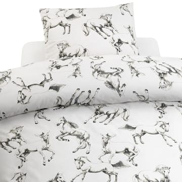 Påslakanset Borganäs of Sweden Lipizzaner Grå Enkelsäng