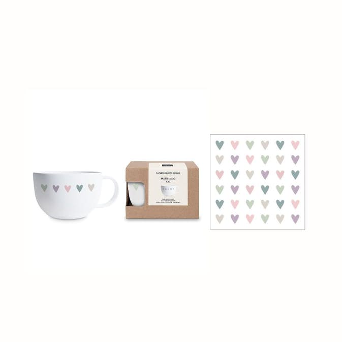 Gåvoset Paperproducts Design Heart Infusion Mugg 55 cl + Servett