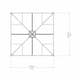 Pergola gop Palermo 3000 9 m² med Takventil