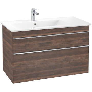 Tvättställsskåp Villeroy & Boch Venticello 95 cm med  2 Lådor för Ocentrerat Skåpstvättställ