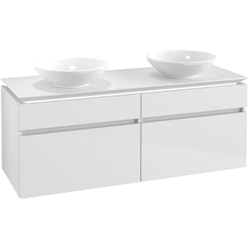 Tvättställsskåp Villeroy & Boch Legato 1400 med 4 Lådor för Två Ytmonterade Tvättställ