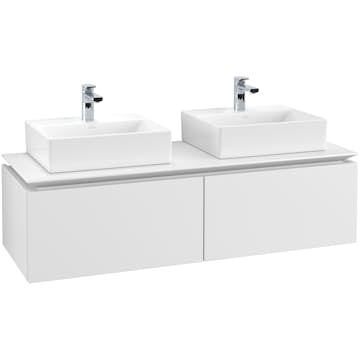 Tvättställsskåp Villeroy & Boch Legato Kompakt 1400 med 2 Lådor för Två Tvättställ