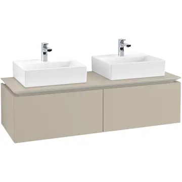 Tvättställsskåp Villeroy & Boch Legato Kompakt 1400 med 2 Lådor för Två Tvättställ