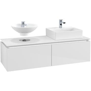 Tvättställsskåp Villeroy & Boch Legato Kompakt 1400 med 2 Lådor för Två Tvättställ