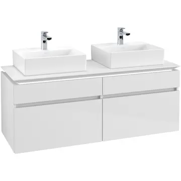Tvättställsskåp Villeroy & Boch Legato 1400 med 4 Lådor för Två Tvättställ
