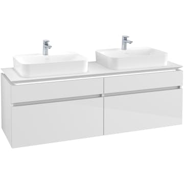 Tvättställsskåp Villeroy & Boch Legato 1600 med 4 Lådor för Två Ytmonterade Tvättställ från Finion & Memento
