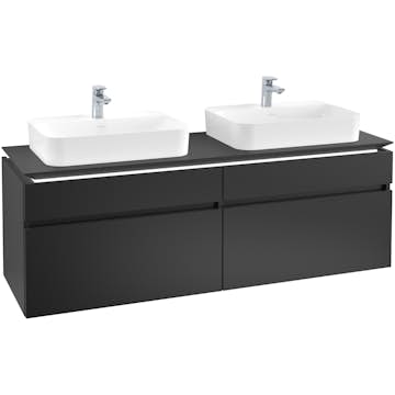 Tvättställsskåp Villeroy & Boch Legato 1600 med 4 Lådor för Två Ytmonterade Tvättställ från Finion & Memento