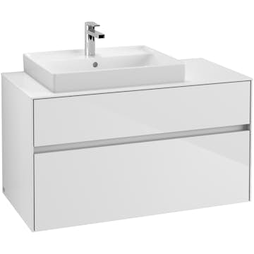 Tvättställsskåp Villeroy & Boch Collaro 100 cm med 2 Lådor för Ovanpåliggande Tvättställ