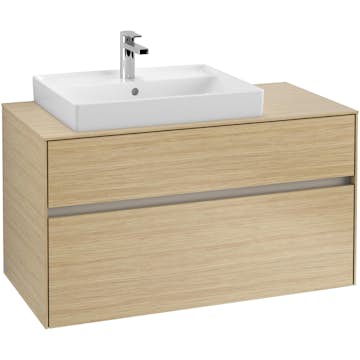 Tvättställsskåp Villeroy & Boch Collaro 100 cm med 2 Lådor för Ovanpåliggande Tvättställ