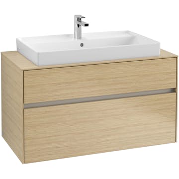Tvättställsskåp Villeroy & Boch Collaro 100 cm med 2 Lådor för Ovanpåliggande Skåpstvättställ