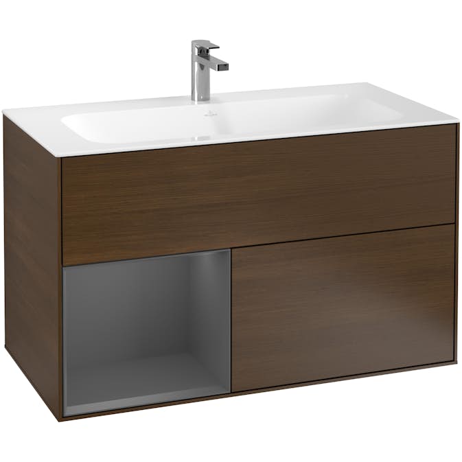 Tvättställsskåp Villeroy & Boch Finion med 2 Lådor och Hylla för Inbyggt Tvättställ