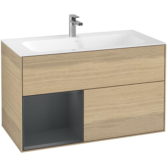 Tvättställsskåp Villeroy & Boch Finion med 2 Lådor och Hylla för Inbyggt Tvättställ