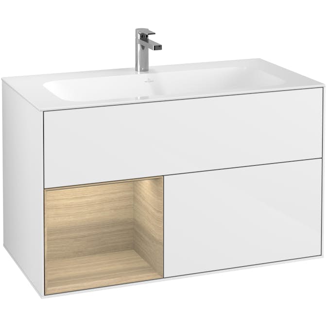 Tvättställsskåp Villeroy & Boch Finion med 2 Lådor och Hylla för Inbyggt Tvättställ