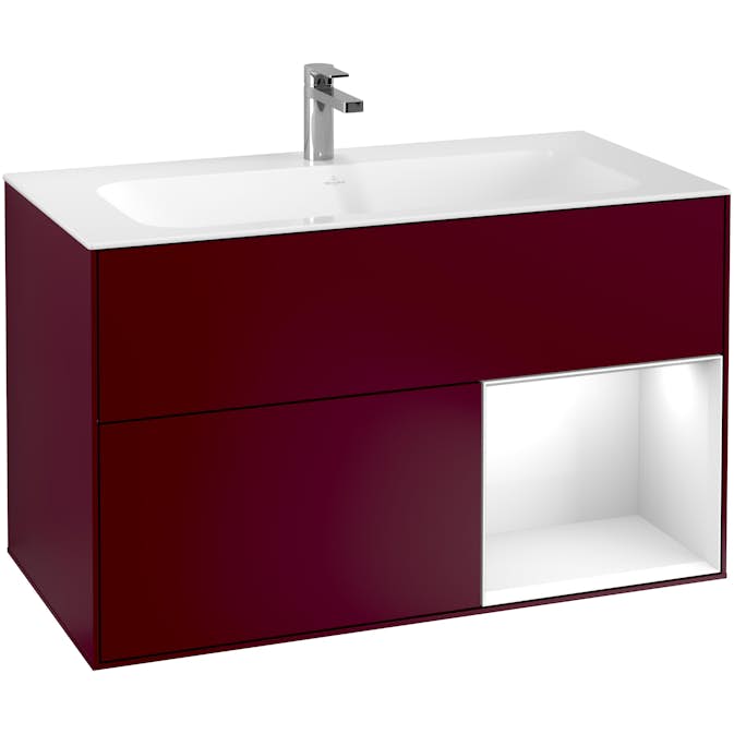 Tvättställsskåp Villeroy & Boch Finion med 2 Lådor och Hylla för Inbyggt Tvättställ