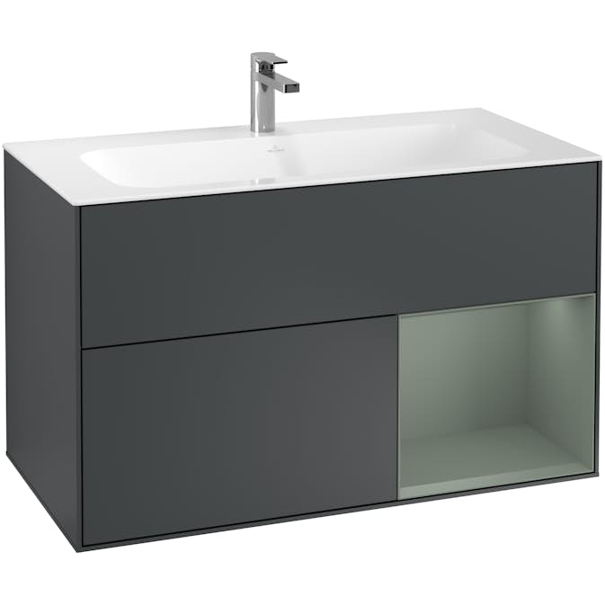 Tvättställsskåp Villeroy & Boch Finion med 2 Lådor och Hylla för Inbyggt Tvättställ