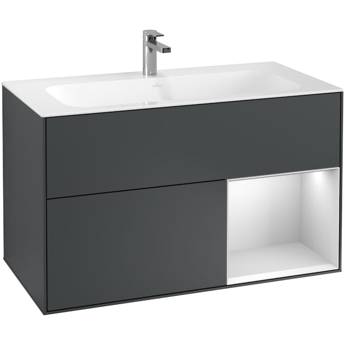 Tvättställsskåp Villeroy & Boch Finion med 2 Lådor och Hylla för Inbyggt Tvättställ