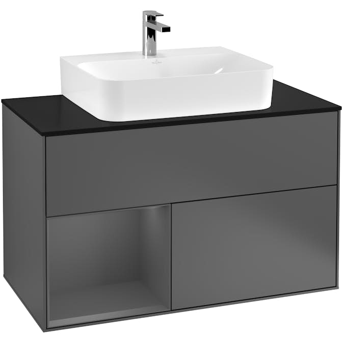 Tvättställsskåp Villeroy & Boch Finion med 2 Lådor Hylla och Bänkskiva för Centrerat Tvättställ