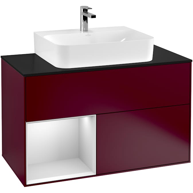 Tvättställsskåp Villeroy & Boch Finion med 2 Lådor Hylla och Bänkskiva för Centrerat Tvättställ