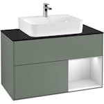 Tvättställsskåp Villeroy & Boch Finion med 2 Lådor Hylla och Bänkskiva för Centrerat Tvättställ