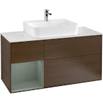 Tvättställsskåp Villeroy & Boch Finion med 3 Lådor Hylla och Bänkskiva för Centrerat Tvättställ