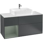 Tvättställsskåp Villeroy & Boch Finion med 3 Lådor Hylla och Bänkskiva för Centrerat Tvättställ