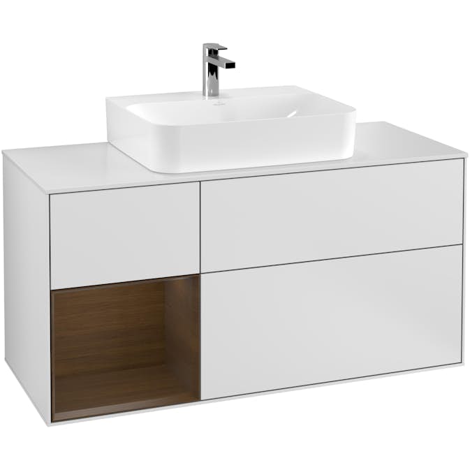 Tvättställsskåp Villeroy & Boch Finion med 3 Lådor Hylla och Bänkskiva för Centrerat Tvättställ