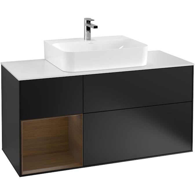 Tvättställsskåp Villeroy & Boch Finion med 3 Lådor Hylla och Bänkskiva för Centrerat Tvättställ