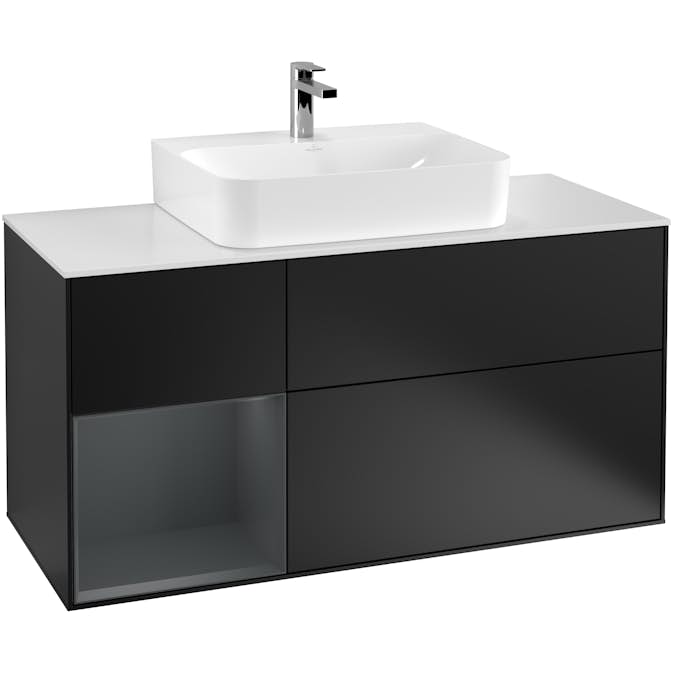 Tvättställsskåp Villeroy & Boch Finion med 3 Lådor Hylla och Bänkskiva för Centrerat Tvättställ