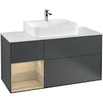 Tvättställsskåp Villeroy & Boch Finion med 3 Lådor Hylla och Bänkskiva för Centrerat Tvättställ