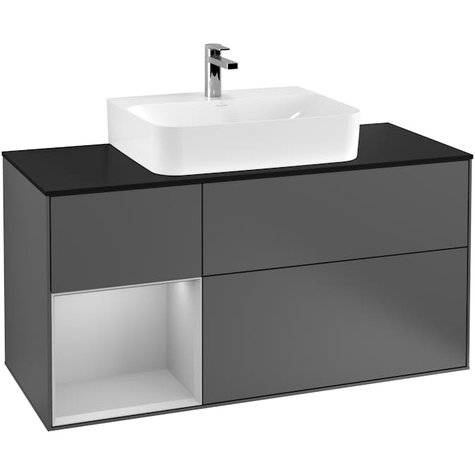 Tvättställsskåp Villeroy & Boch Finion med 3 Lådor Hylla och Bänkskiva för Centrerat Tvättställ