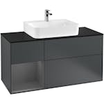 Tvättställsskåp Villeroy & Boch Finion med 3 Lådor Hylla och Bänkskiva för Centrerat Tvättställ