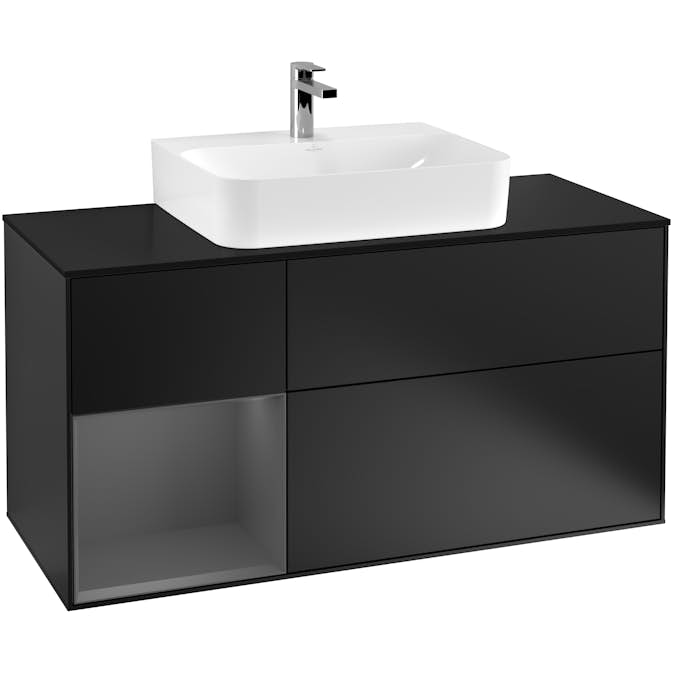 Tvättställsskåp Villeroy & Boch Finion med 3 Lådor Hylla och Bänkskiva för Centrerat Tvättställ