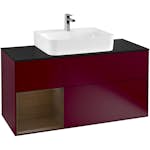 Tvättställsskåp Villeroy & Boch Finion med 3 Lådor Hylla och Bänkskiva för Centrerat Tvättställ