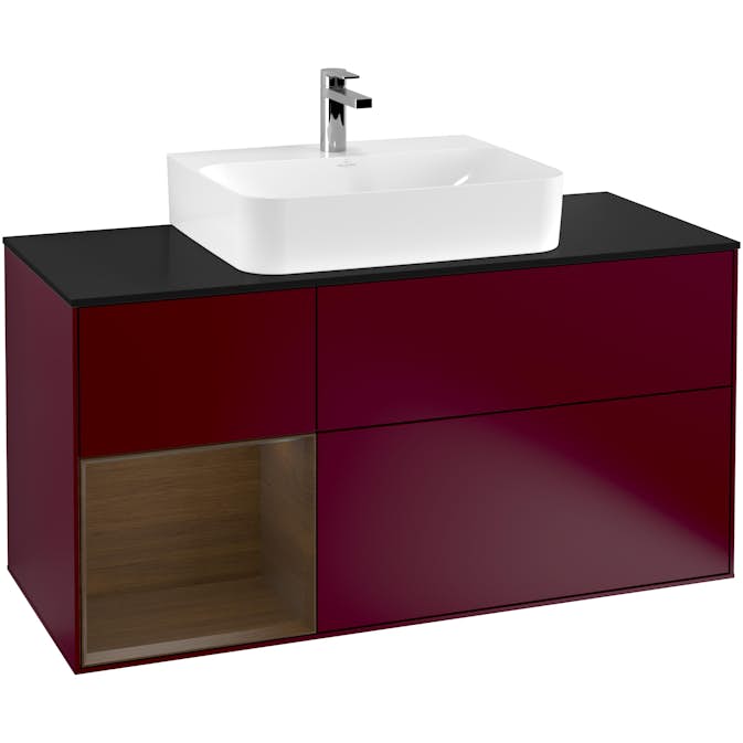 Tvättställsskåp Villeroy & Boch Finion med 3 Lådor Hylla och Bänkskiva för Centrerat Tvättställ