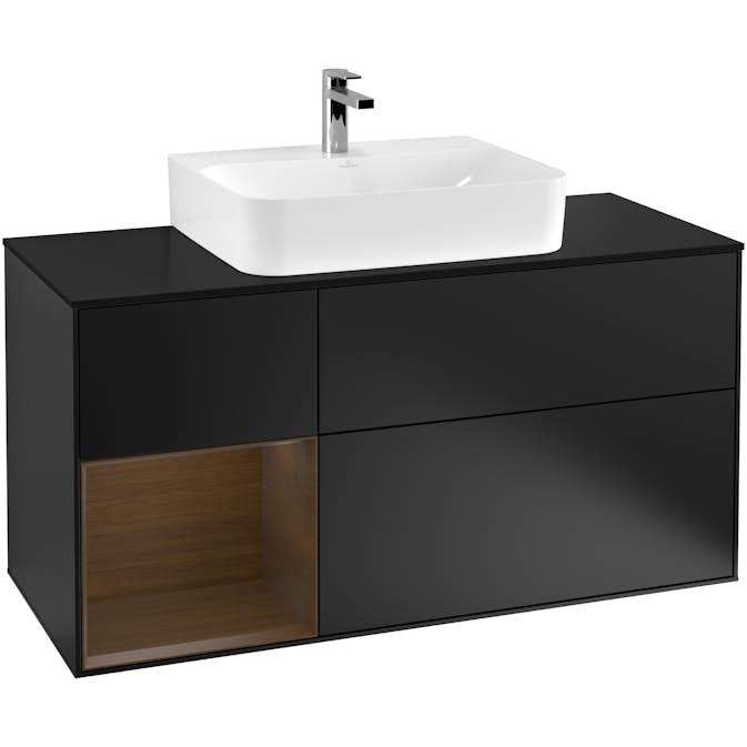 Tvättställsskåp Villeroy & Boch Finion med 3 Lådor Hylla och Bänkskiva för Centrerat Tvättställ