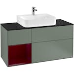 Tvättställsskåp Villeroy & Boch Finion med 3 Lådor Hylla och Bänkskiva för Centrerat Tvättställ