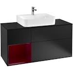 Tvättställsskåp Villeroy & Boch Finion med 3 Lådor Hylla och Bänkskiva för Centrerat Tvättställ